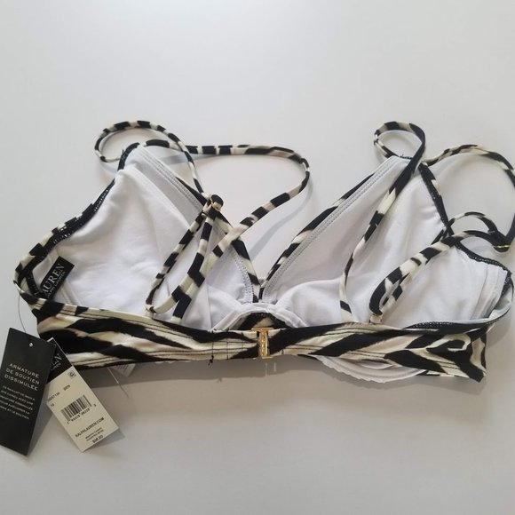 Lauren Ralph Lauren Double-Strap Twist Underwire Bikini Top - Zebra Print - Picture 5 of 9